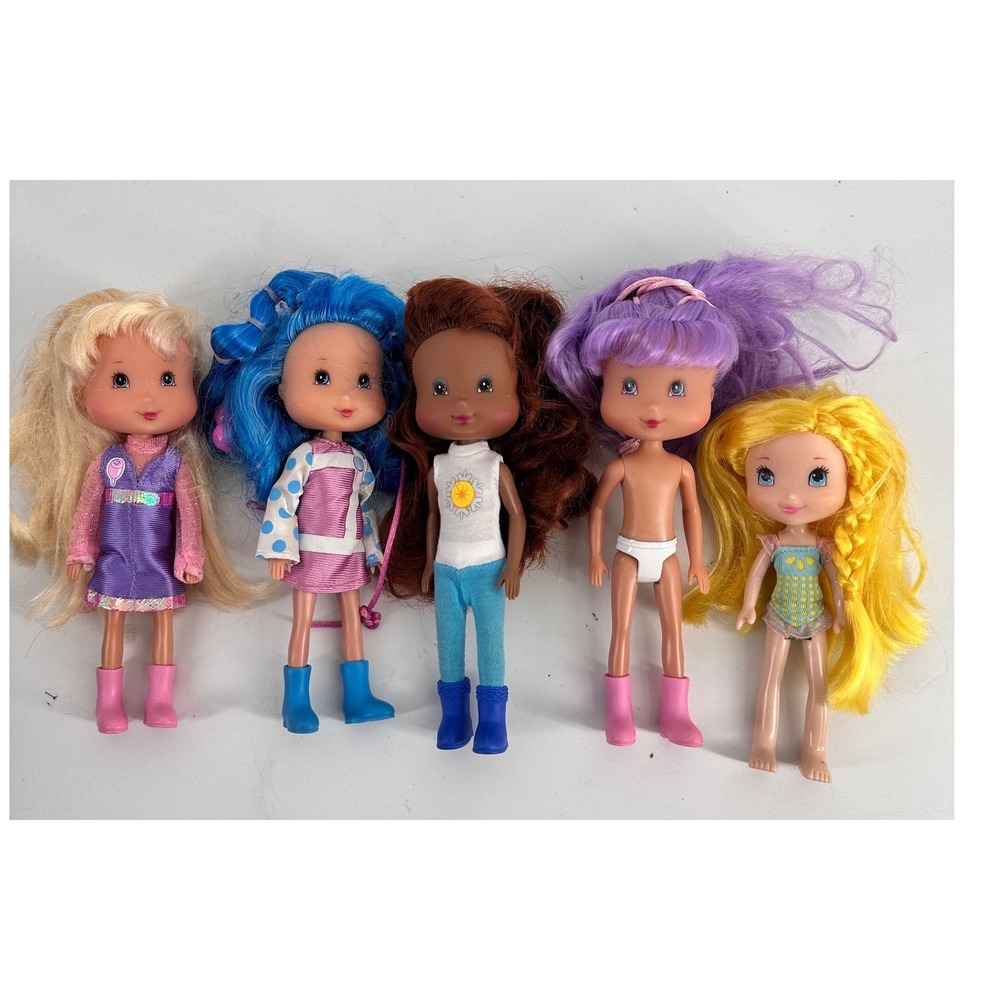 Strawberry Shortcake Friends Doll Lot of 5 Playmates 2000s 6 inch Figures
